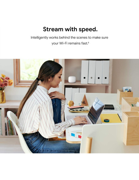 Router Google Nest WiFi 3 Pack Renovado 4x4 AC2200 613 m