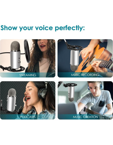 Soporte Antivibración Metal Blue Yeti - Aisla Ruido y Vibración