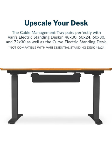Bandeja de Gestión de Cables Vari - Organizador Negro 54.6 cm