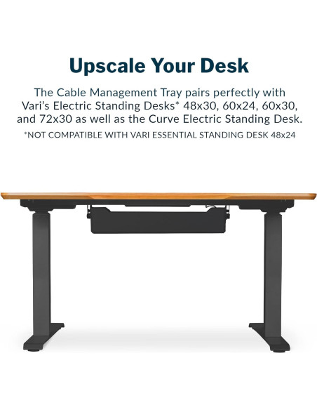 Bandeja de Gestión de Cables Vari - Organizador Negro 54.6 cm
