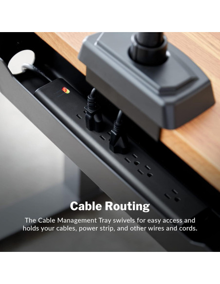 Bandeja de Gestión de Cables Vari - Organizador Negro 54.6 cm