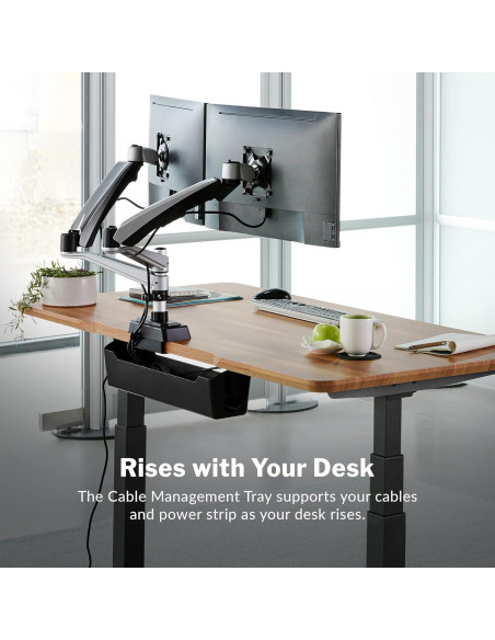 Bandeja de Gestión de Cables Vari - Organizador Negro 54.6 cm