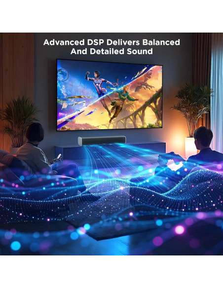 Barra de Sonido MZEIBO 50W Bluetooth 5.0 43.18cm para TV