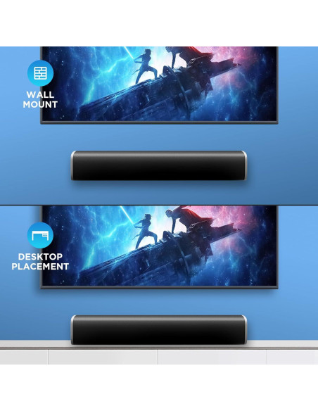 Barra de Sonido MZEIBO 50W Bluetooth 5.0 43.18cm para TV