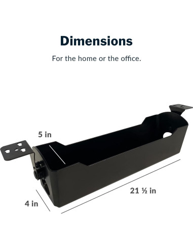 Bandeja de Gestión de Cables Vari - Organizador Negro 54.6 cm