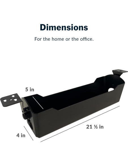 Bandeja de Gestión de Cables Vari - Organizador Negro 54.6 cm
