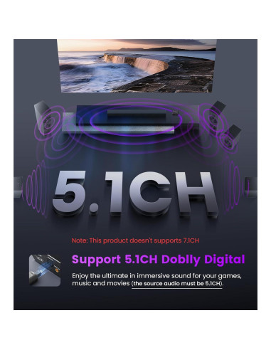 Extractor de Audio HDMI avedio links 4K 60Hz Toslink y 3.5mm