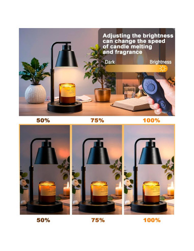 Lámpara Calentadora de Velas HONGZZI Ajustable con Temporizador