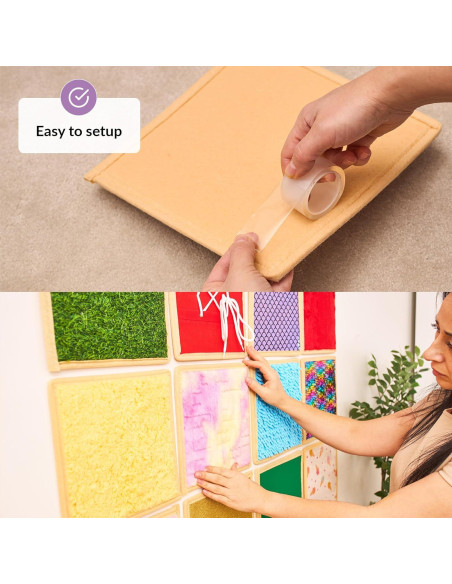Panel Sensorial para Niños Odoxia - 16 Piezas Texturizadas