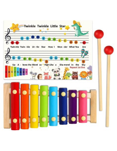 Xilófono de Madera para Niños 8 Teclas con Baquetas