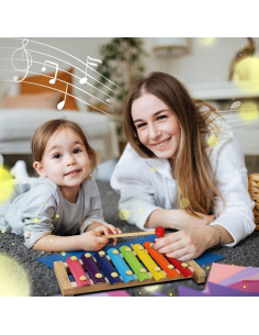 Xilófono de Madera para Niños 8 Teclas con Baquetas 2