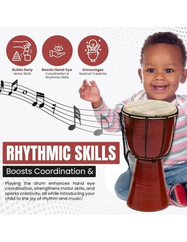 Tambor Djembe BND TOP 10.67x20.32 cm Piel de Cabra