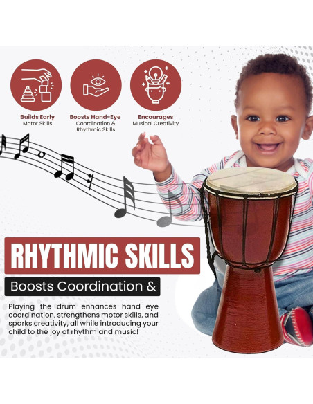 Tambor Djembe BND TOP 10.67x20.32 cm Piel de Cabra