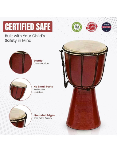 Tambor Djembe BND TOP 10.67x20.32 cm Piel de Cabra