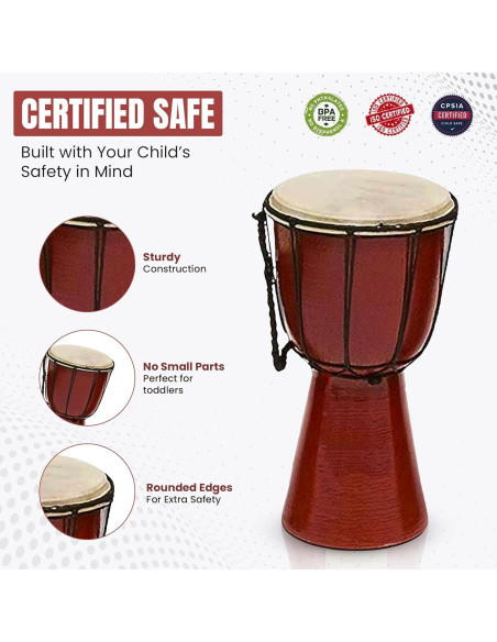 Tambor Djembe BND TOP 10.67x20.32 cm Piel de Cabra