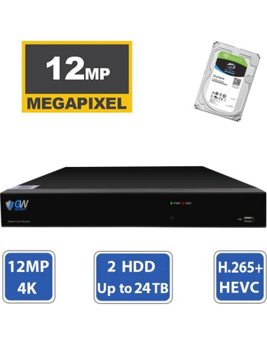 Sistema de Cámara de Seguridad GW Security 4K 8MP 16 Canales