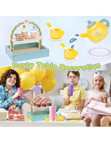 Juego de Té de Madera Hysagtek para Niños 1.21 kg