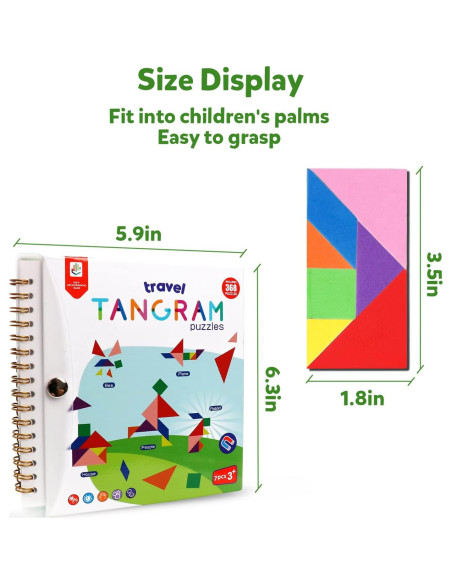 Juego de Rompecabezas Tangram Magnético Kizh - 14 Piezas