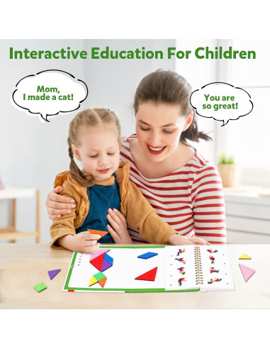 Juego de Rompecabezas Tangram Magnético Kizh - 14 Piezas