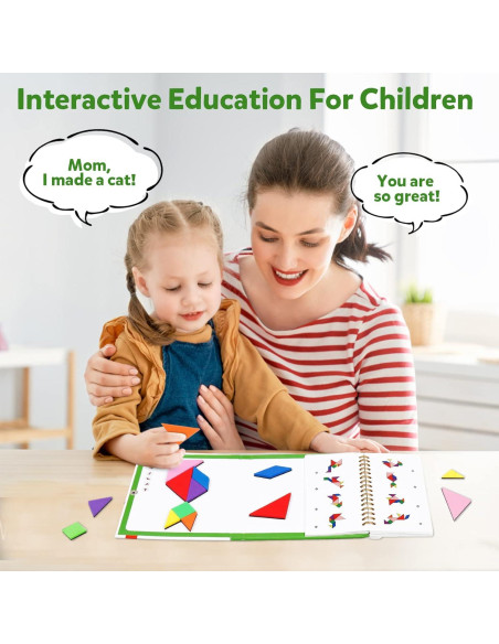 Juego de Rompecabezas Tangram Magnético Kizh - 14 Piezas