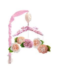Móvil Musical Floral para Cuna QIMIAO 12 Canciones Rosa
