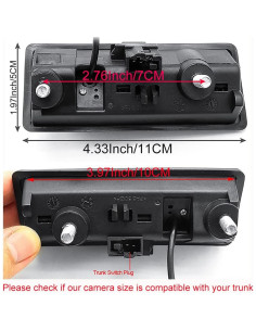 Cámara de Respaldo para VW y Audi con Guía Dinámica GreenYi 2