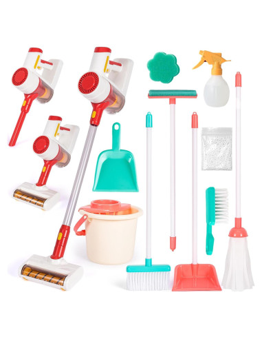 Juego de Limpieza Infantil GKKBSJ con Aspiradora y Escoba