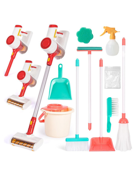 Juego de Limpieza Infantil GKKBSJ con Aspiradora y Escoba