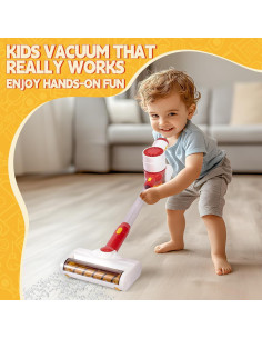 Juego de Limpieza Infantil GKKBSJ con Aspiradora y Escoba 2