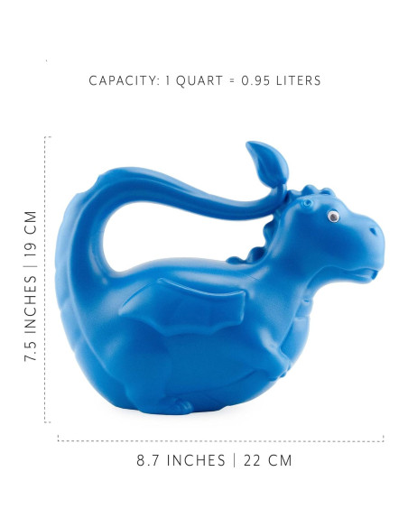 Regadera Infantil Dragón Azul Esterno 0.95L para Jardinería