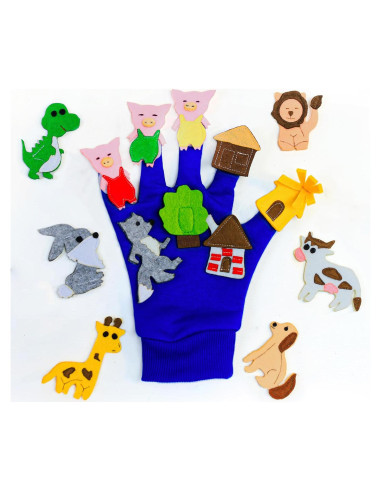 Juego de 14 Marionetas de Mano Handicraft para Niños