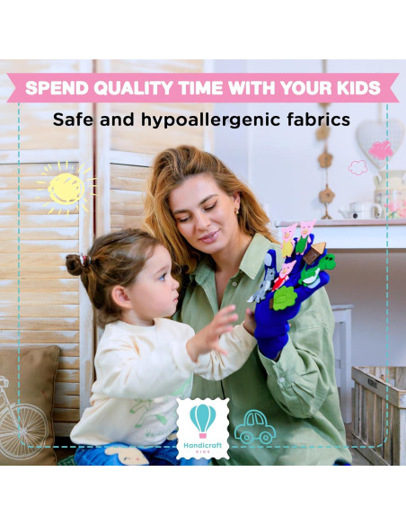 Juego de 14 Marionetas de Mano Handicraft para Niños