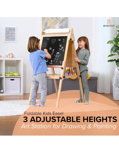 Caballete Ajustable Avenlur de Madera Plegable para Niños