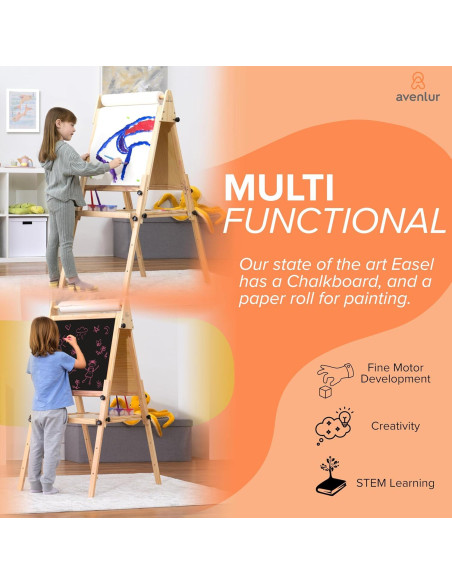 Caballete Ajustable Avenlur de Madera Plegable para Niños