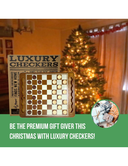 Juego de Damas de Madera Regal Games 24 Piezas 39.37x31.75 cm