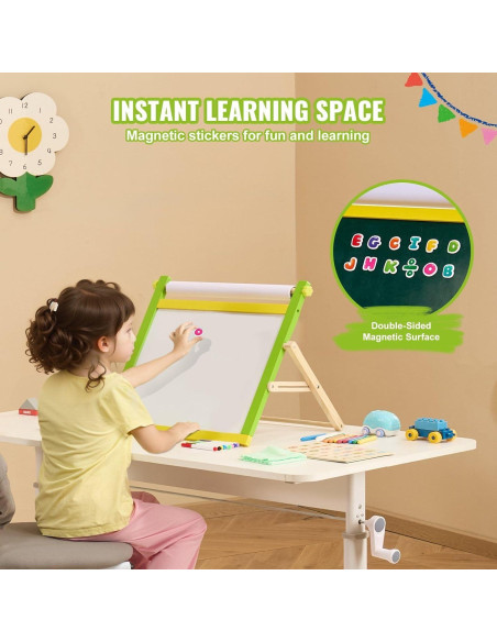 Caballete de Arte Infantil CooFel Doble Cara Pizarra Magnética