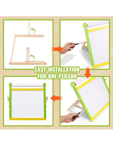 Caballete de Arte Infantil CooFel Doble Cara Pizarra Magnética