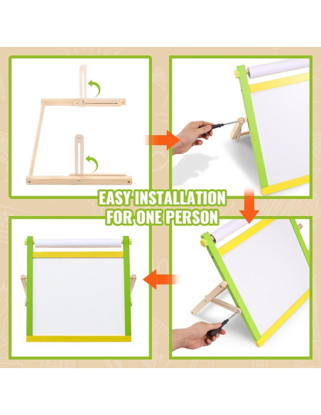 Caballete de Arte Infantil CooFel Doble Cara Pizarra Magnética