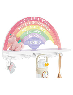 Estante Arcoíris Garybank con 4 Ganchos - Decoración Infantil