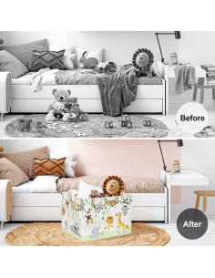 Cesta de Almacenamiento Clastyle Animales del Bosque 36L 2