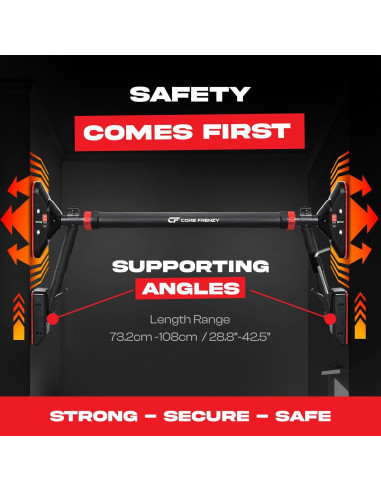 Barra de Dominadas Ajustable CORE FRENZY para Puerta 75.9-95.3 cm