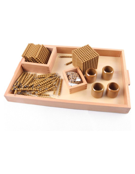 Cuentas Matemáticas Doradas Montessori 1000 Piezas - YunHe