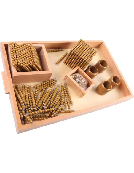 Cuentas Matemáticas Doradas Montessori 1000 Piezas - YunHe