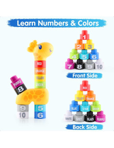 Set de Bloques de Construcción Montessori iPlay, iLearn 12-36 Meses 2