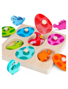 Rompecabezas de Madera Dinosaurio AuntyFey 18.2x18.2cm