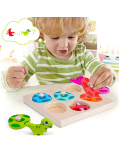 Rompecabezas de Madera Dinosaurio AuntyFey 18.2x18.2cm 2