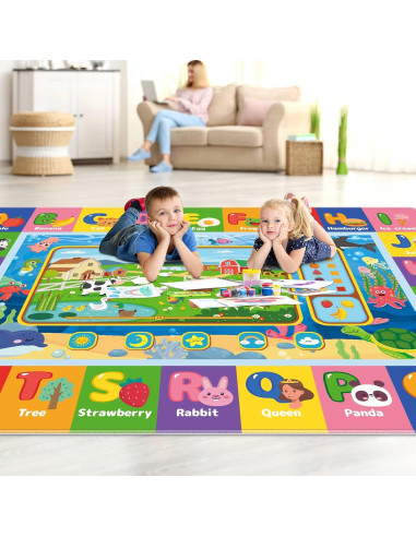 Alfombra de Juego Educativa AKASISRUG 200x150 cm Antideslizante