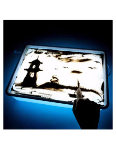 Mesa de Luz Vatrepeo para Pintura de Arena Ajustable Azul