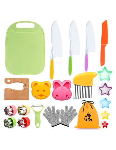 Juego de cuchillos de cocina para niños ZIJUND 22 piezas