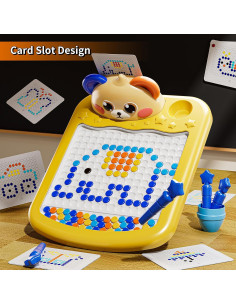 Tablero Magnético Educativo NIPLOOOW Amarillo 20x20 cm 2